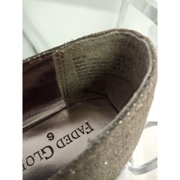 Faded Glory Women's Tan Silver Flats Size 6 - Picture 7 of 8